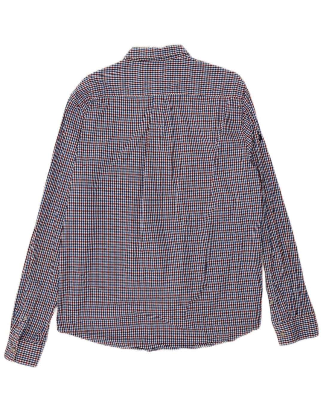 Cămașă Superdry pentru bărbați, cu tăiere obișnuită, XL, bumbac vichy albastru