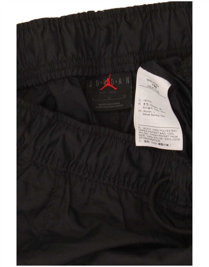 Pantaloni de trening cargo pentru bărbați JORDAN Pantaloni de jogging mari Poliester negru