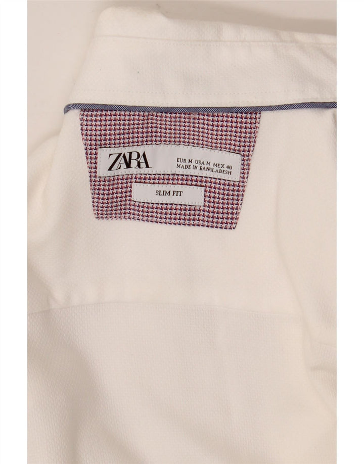 Cămașă Zara bărbați Slim Fit Medium White