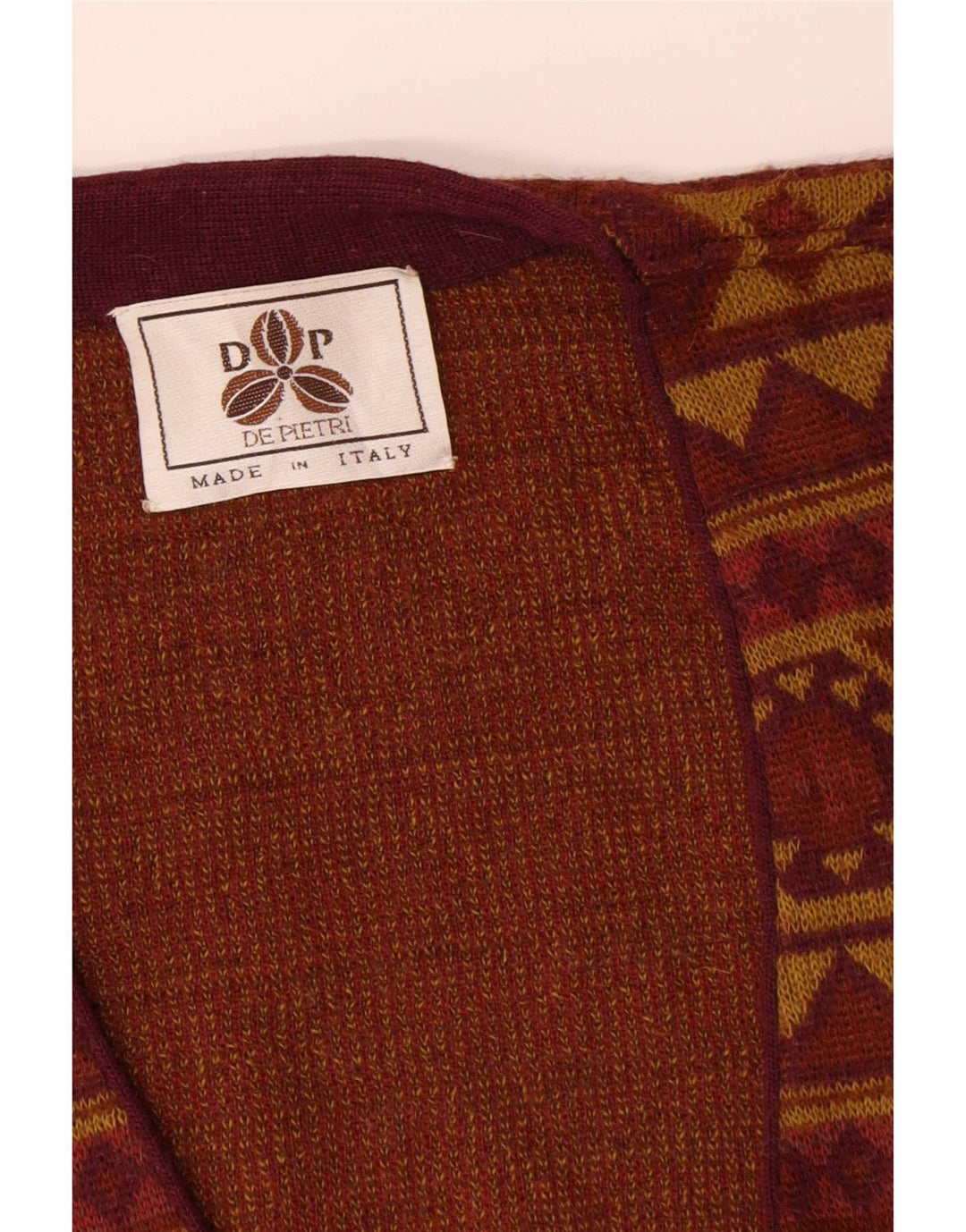 Pulover cardigan pentru bărbați De Pietri XL maro geometric