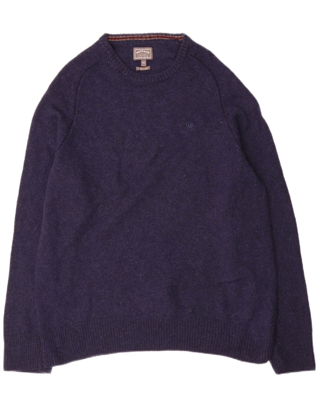 Pulover pentru bărbați Fat Face cu gât crew, 2XL, lână bleumarin