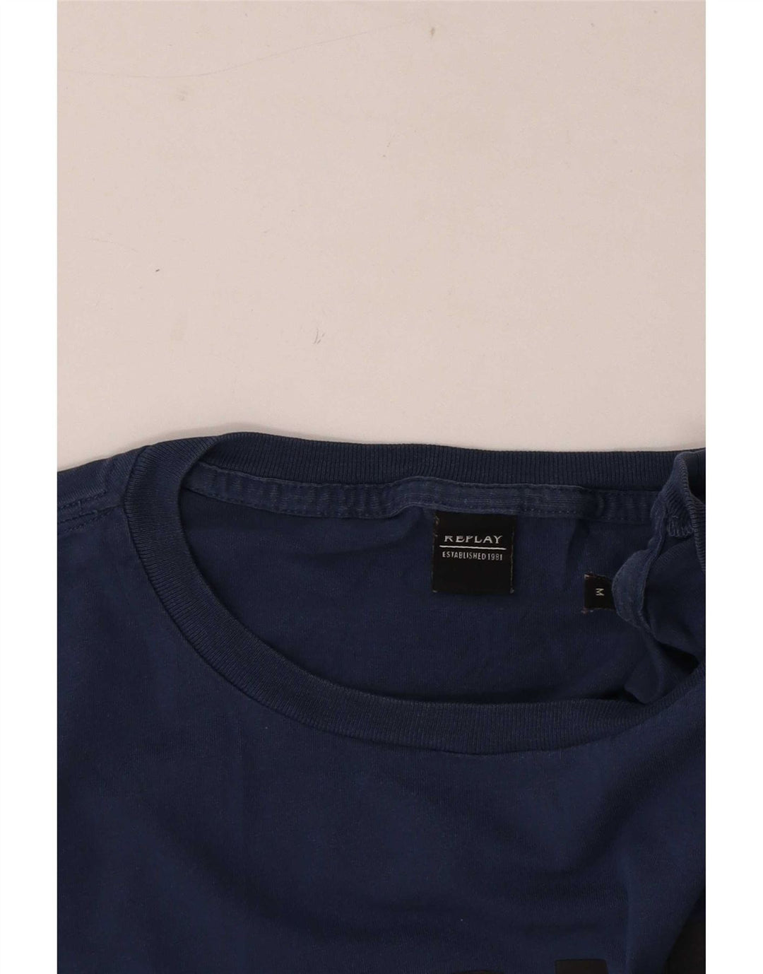 Tricou cu grafică obișnuită pentru bărbați Replay Top Mediu Bleumarin