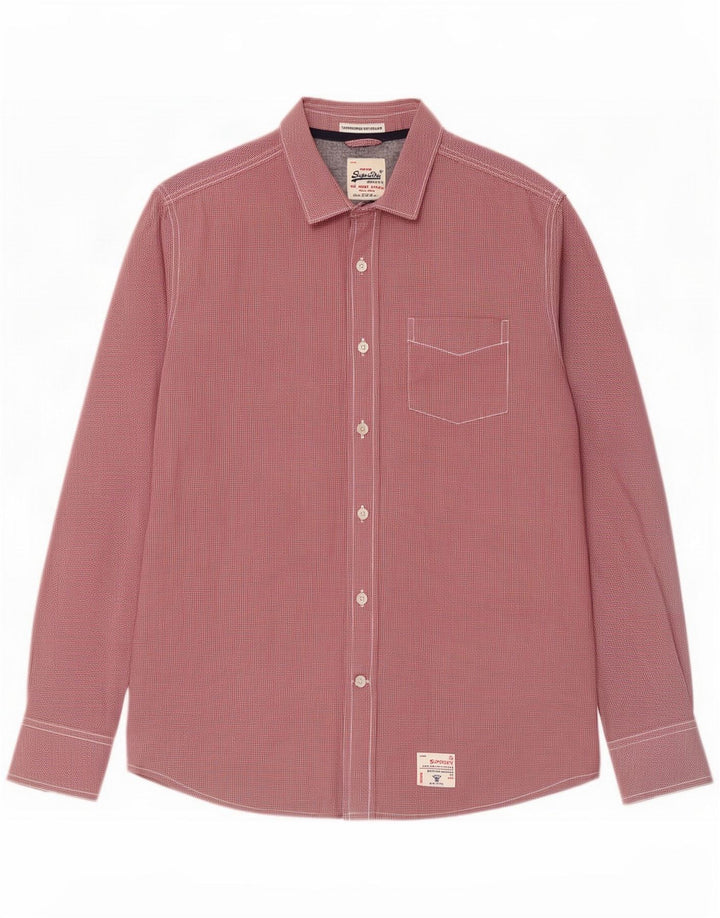 Superdry Cămașă pentru bărbați Medium Red Gingham Bumbac