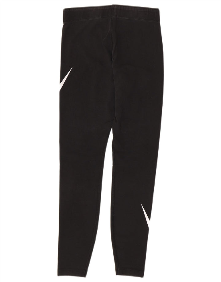 Leggings grafic NIKE pentru femei UK 8, bumbac negru mic