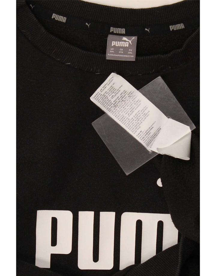 Pulover grafic pentru bărbați Puma, 3XL, bumbac negru
