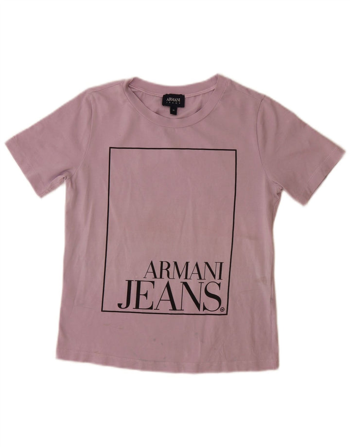 ARMANI JEANS Tricou cu grafic pentru femei Top EU 36 Small Violet