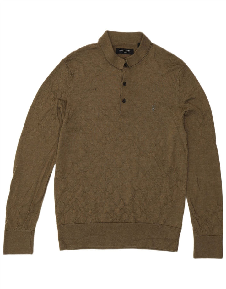 Pulover cu gât polo pentru bărbați All Saints XL kaki