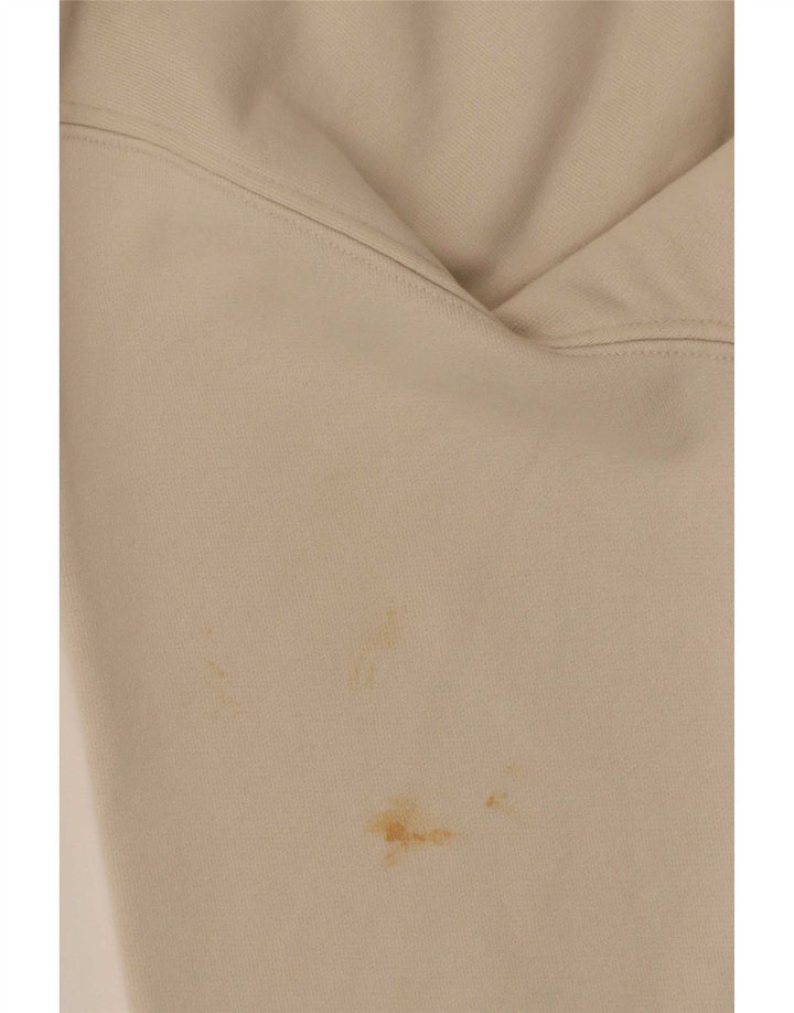 Pulover pentru femei Zara, cu fermoar, cu gât, UK 14, bumbac, bej mediu
