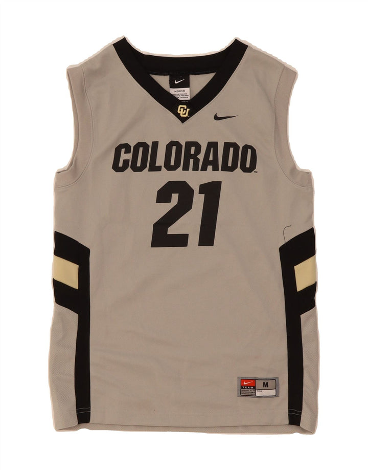NIKE Boys Colorado Graphic Vest Top 12-13 Years Medium  Grey Polyester Vintage Nike and Second-Hand Nike from Messina Hembry 
