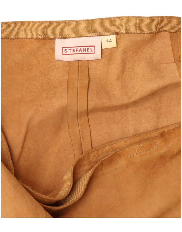 Fusta Wrap Femei din piele intoarsa Stefanel IT 44 Medium W28 Piele Maro