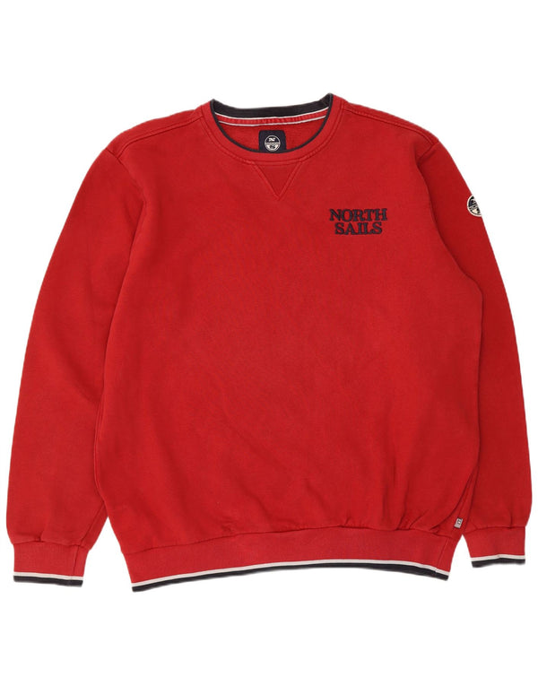 Pulover pentru bărbați North Sails, bumbac roșu 2XL