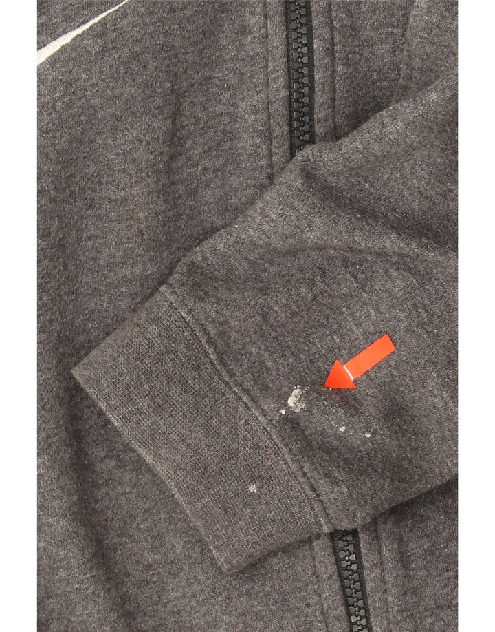 Pulover Nike pentru bărbați, cu fermoar, bumbac, gri mic