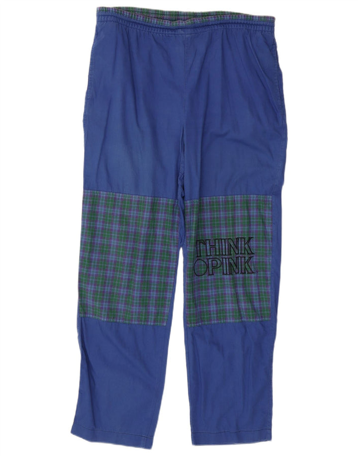 THINK PINK Pantaloni chino cu grafic Calanque pentru bărbați Mici L29 L28 Blue Check