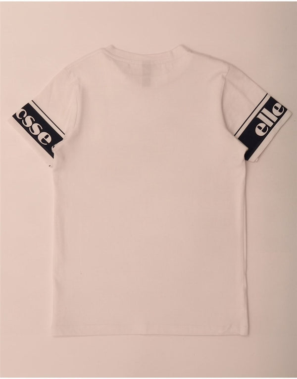 Tricou grafic pentru băieți Ellesse Top 10-11 ani, alb, color block