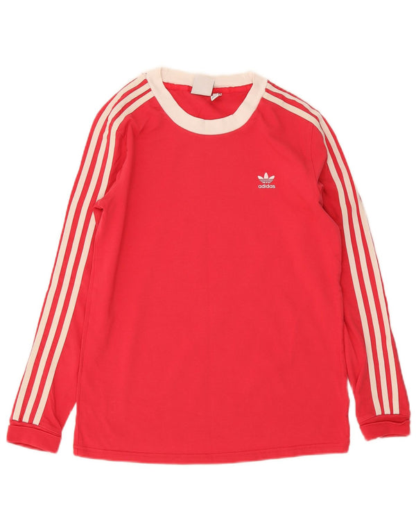 Top pentru femei Adidas cu mânecă lungă UK 10 Small Red Colorblock