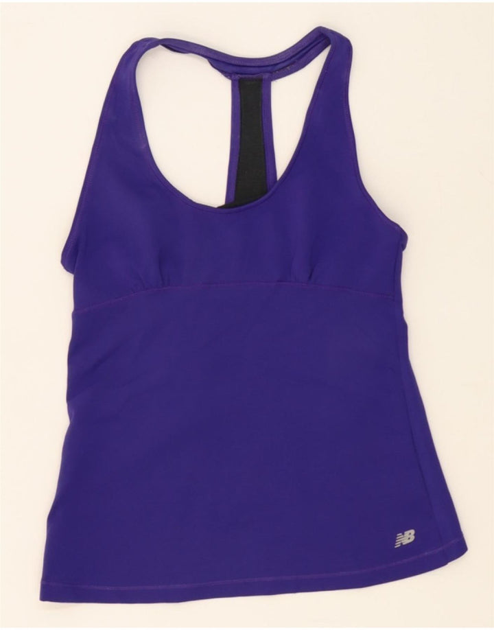NEW BALANCE Womens Vest Top UK 12 Medium Purple Polyester Vintage New Balance and Second-Hand New Balance from Messina Hembry 