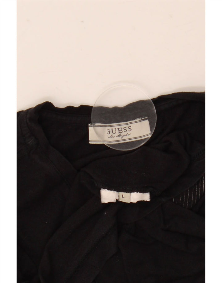 Tricou grafic Guess pentru bărbați Top mare negru