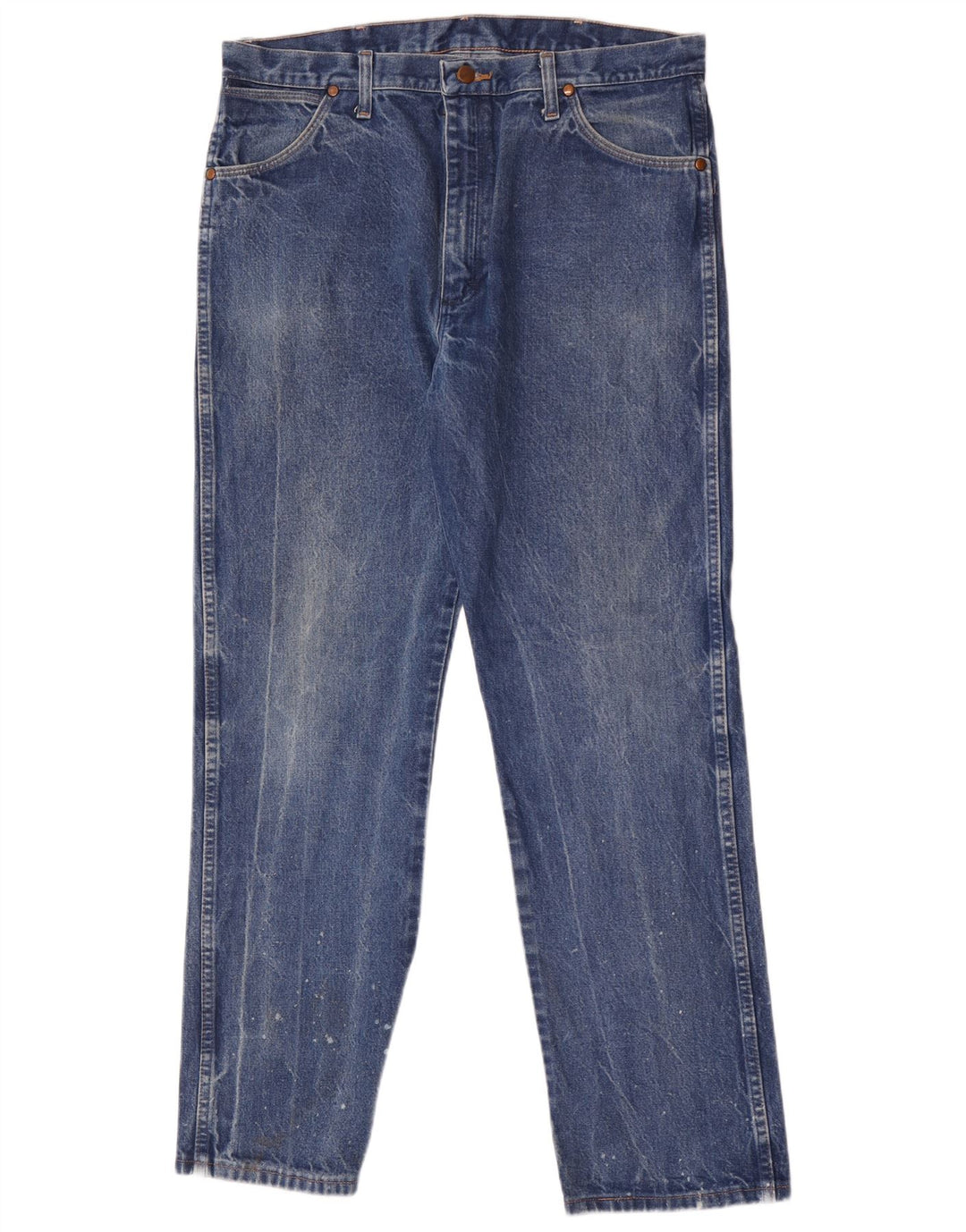 Blugi drepti pentru bărbați Wrangler W36 L32 Bumbac albastru