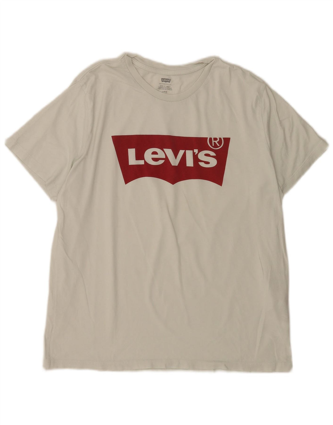 Tricou grafic Levi's pentru bărbați Top mare din bumbac alb