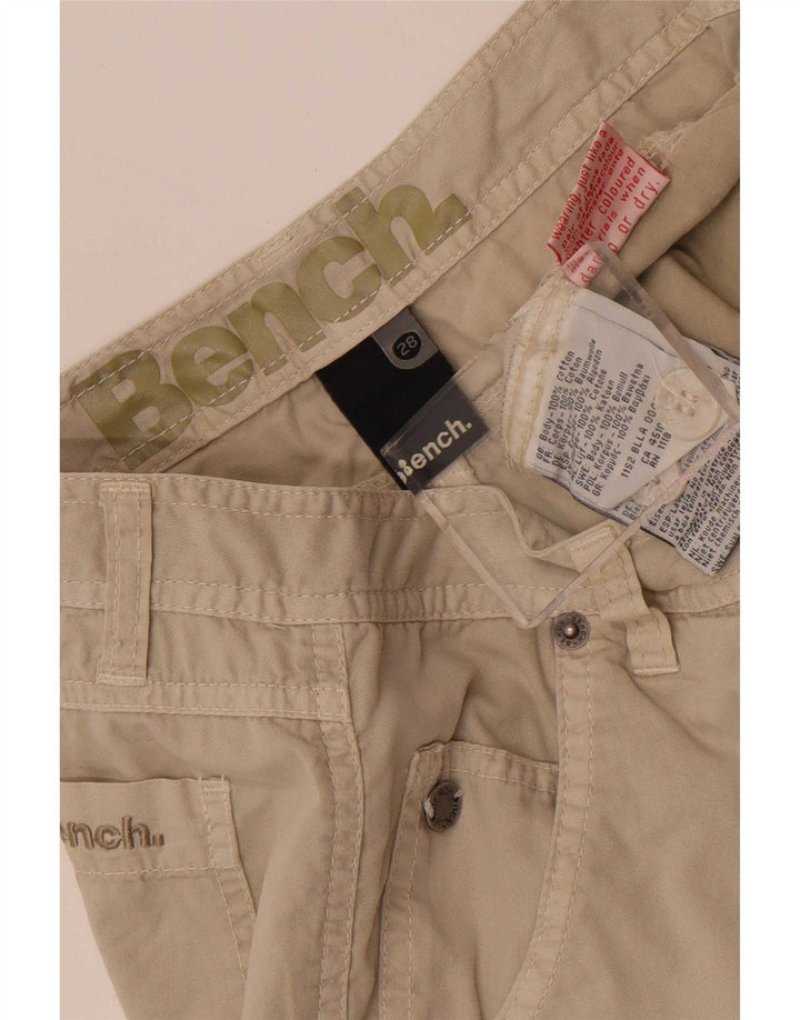 Pantaloni scurți chino pentru bărbați Bench W28 Small Beige Bumbac