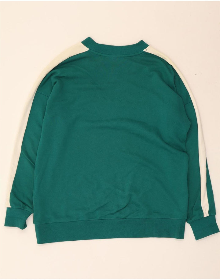 Pulover Puma pentru bărbați, bumbac color bloc verde mic