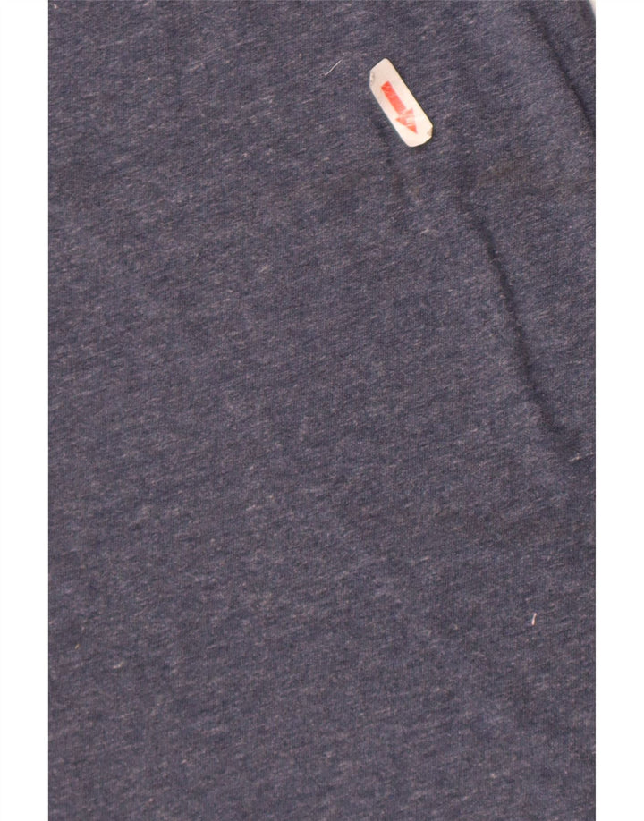 Tricou Superdry pentru bărbați Top mediu din bumbac bleumarin