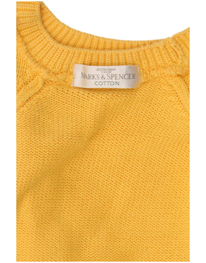 Pulover pentru femei Marks & Spencer cu decolteu triplu UK 14 Galben mediu