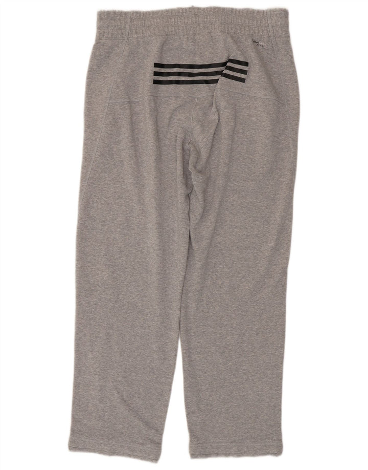 Pantaloni de trening Adidas Climalite pentru bărbați, bumbac gri mediu