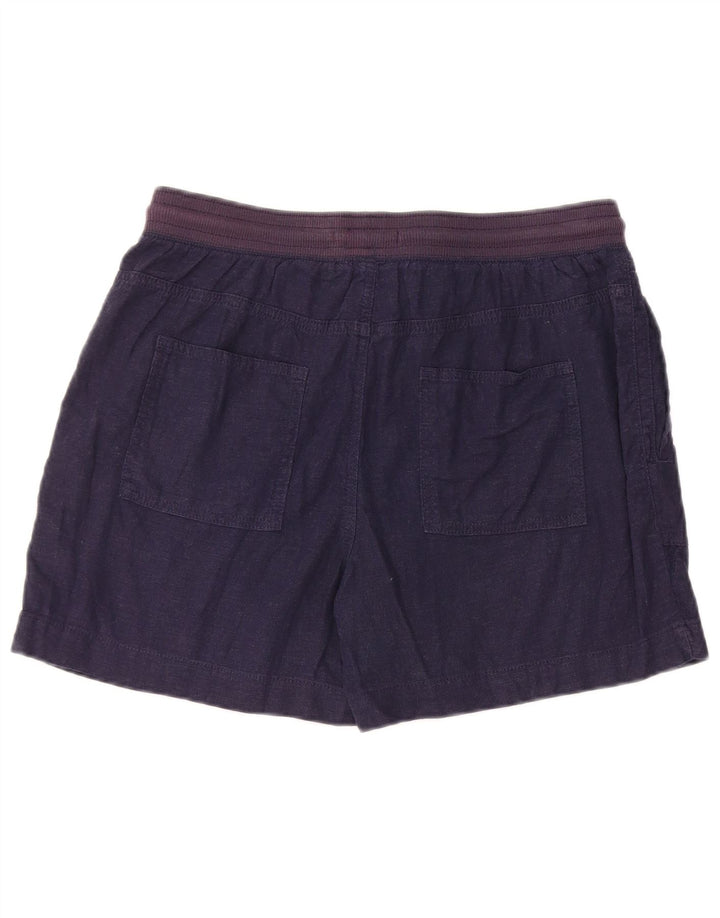 Pantaloni scurți chino pentru femei Marks & Spencer UK 12 Medium W32 Lenj albastru bleumarin