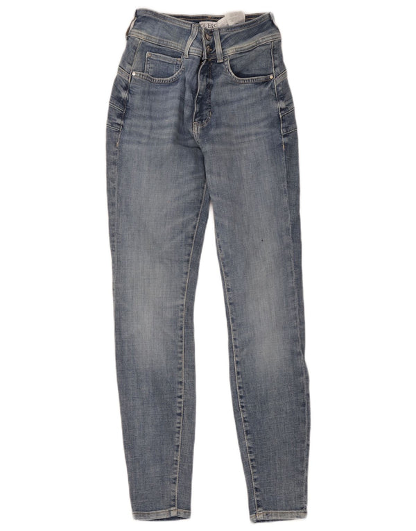 Guess Womens High Rise Skinny Jeans W26 L28 Blue Cotton