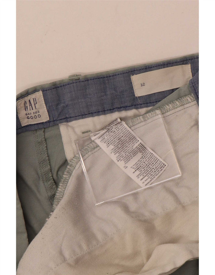 Pantaloni scurți chino pentru bărbați Gap W32, bumbac verde mediu