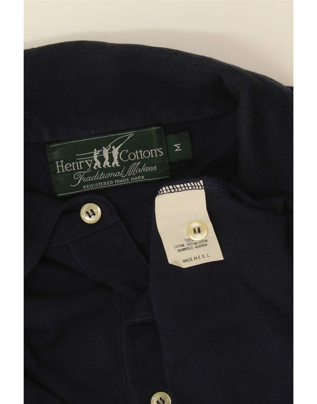 Tricou polo Henry Cottons pentru bărbați, bumbac bleumarin mediu