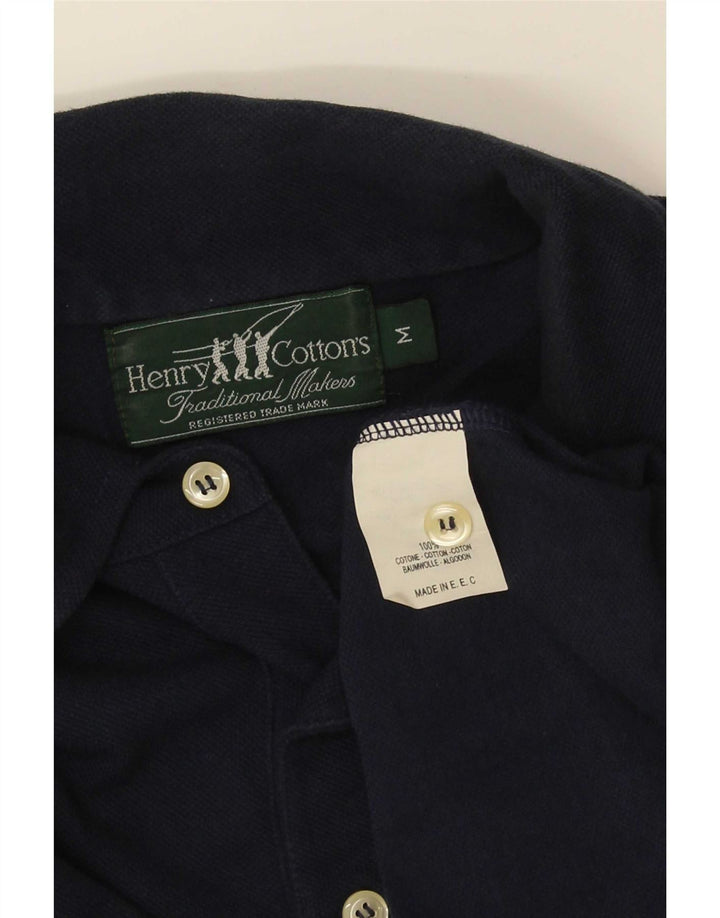 Tricou polo Henry Cottons pentru bărbați, bumbac bleumarin mediu