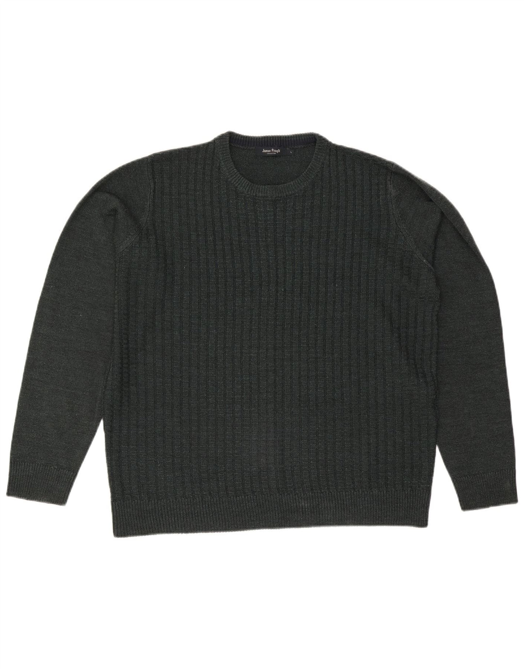 JAMES PRINGLE Pulover pentru bărbați cu decolteu rotund, mare, verde acrilic