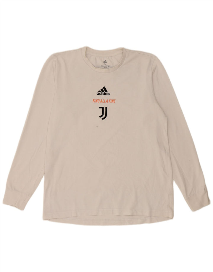Adidas pentru bărbați Juventus Graphic Top cu mânecă lungă, alb mediu