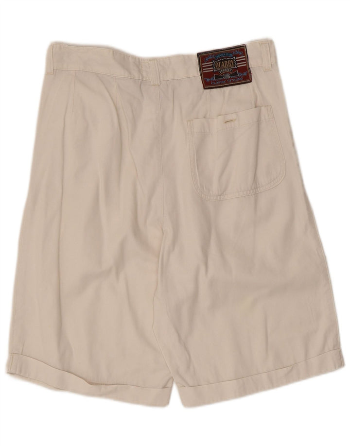 Pantaloni scurți chino QUARRY pentru bărbați W31, bumbac alb mediu