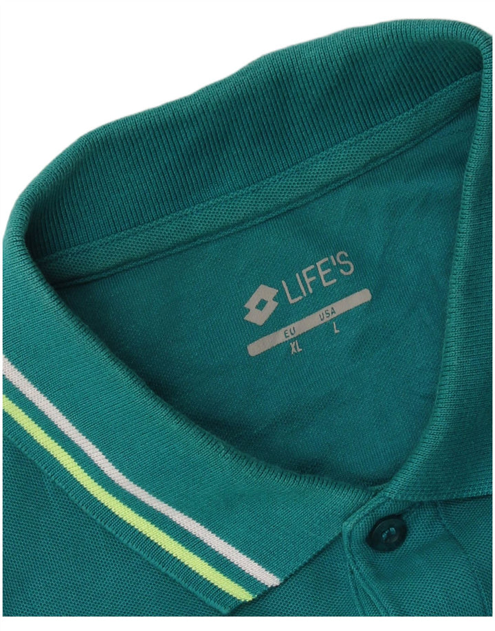 Tricou polo pentru bărbați Lotto, verde mare