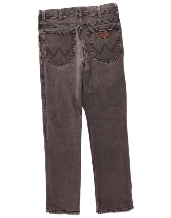 Wrangler Mens Texas Stretch Straight Jeans W32 L30 Grey Cotton