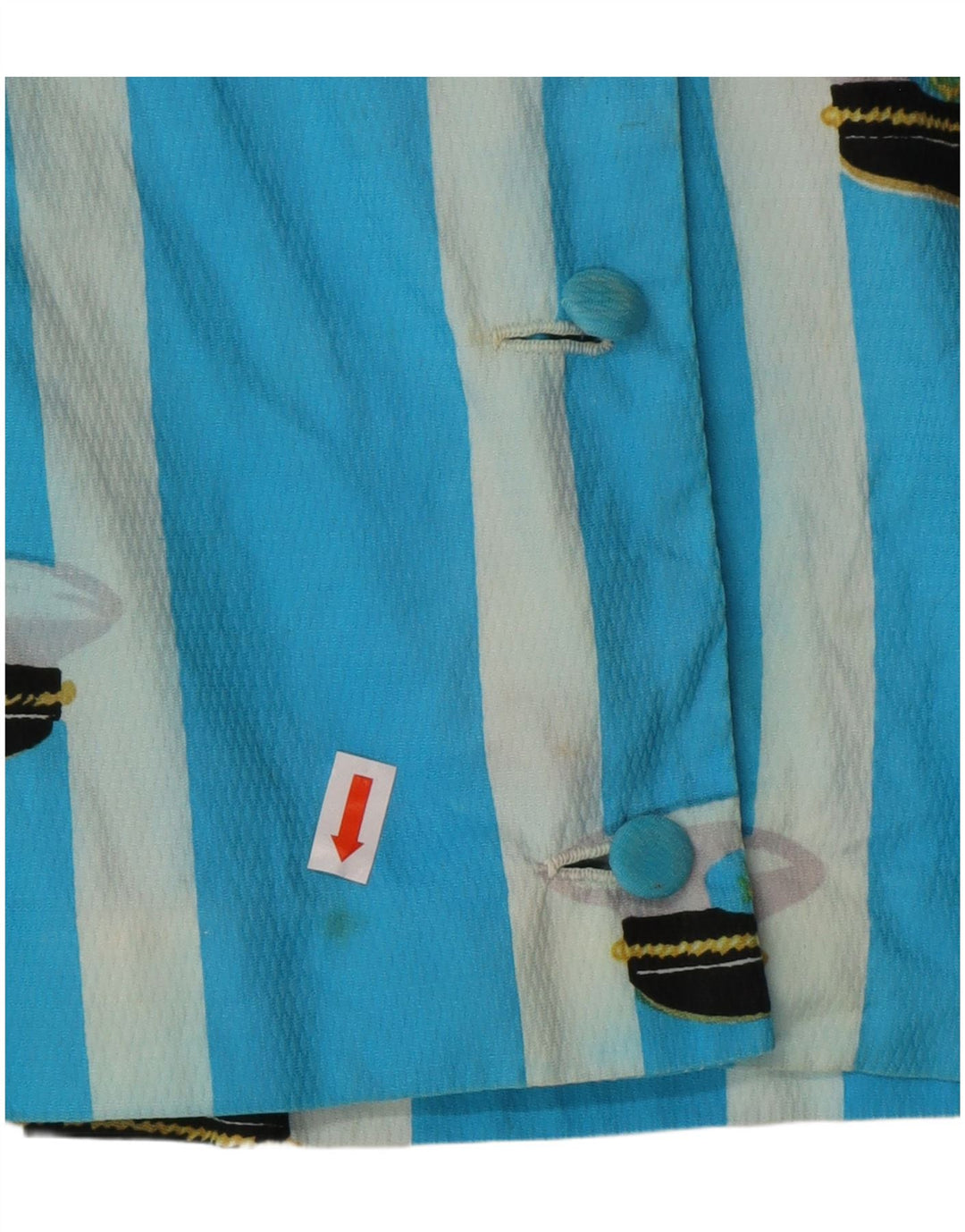 Bluză cămașă fără mâneci pentru femei VINTAGE UK 16 mare cu dungi albastre