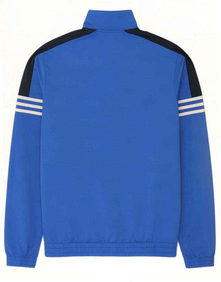 Jachetă de trening pentru bărbați Adidas Marea Britanie 38/40, poliester color bloc de culoare albastru mediu
