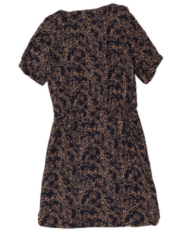 Crew Clothing Rochie A-Line pentru femei UK 12 Medium Bleumarin Bumbac Floral