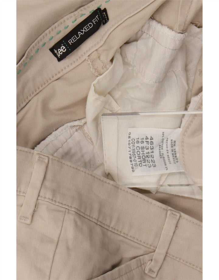 Pantaloni casual LEE pentru femei, scurti, relaxați, US 16 XL W34 L28 Bej
