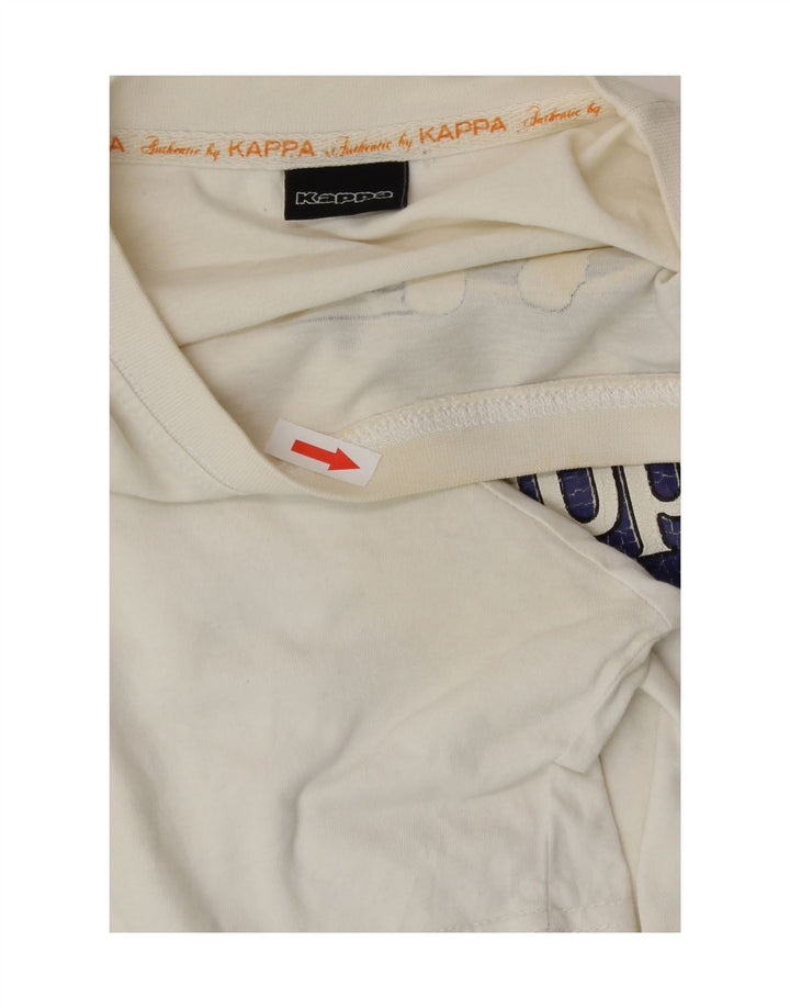 Tricou grafic pentru bărbați Kappa Top Medium White Bumbac