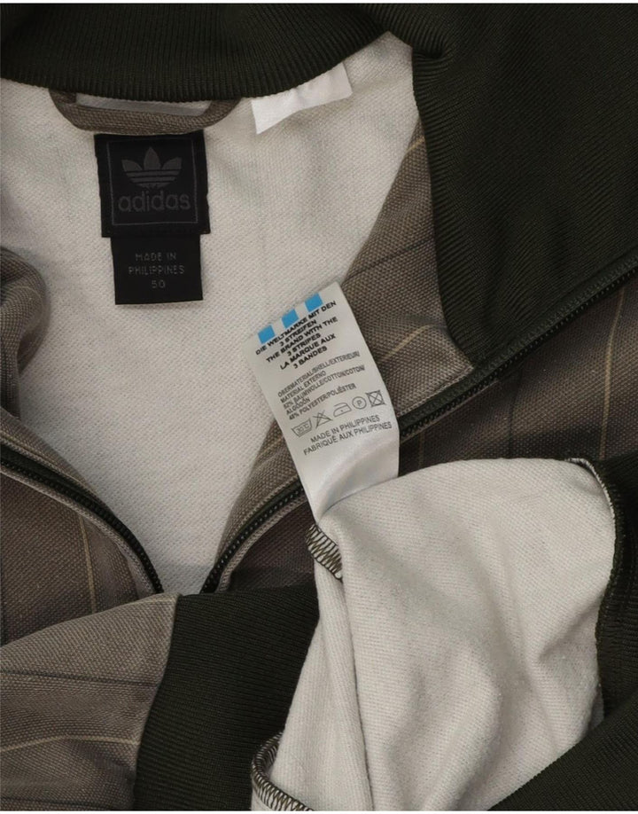 Jachetă de trening pentru bărbați Adidas IT 50, bumbac cu dungi gri medii