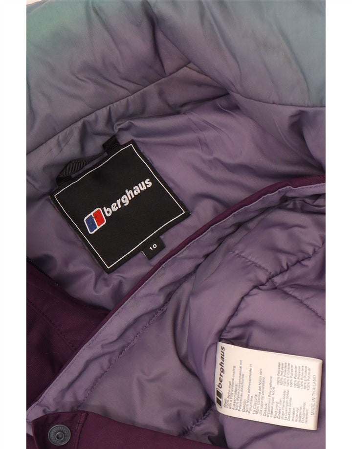 Jachetă de vânt supradimensionată cu glugă pentru femei Berghaus UK 10 Mic violet