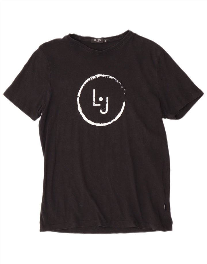 Tricou grafic Liu Jo pentru bărbați Top mic bumbac negru