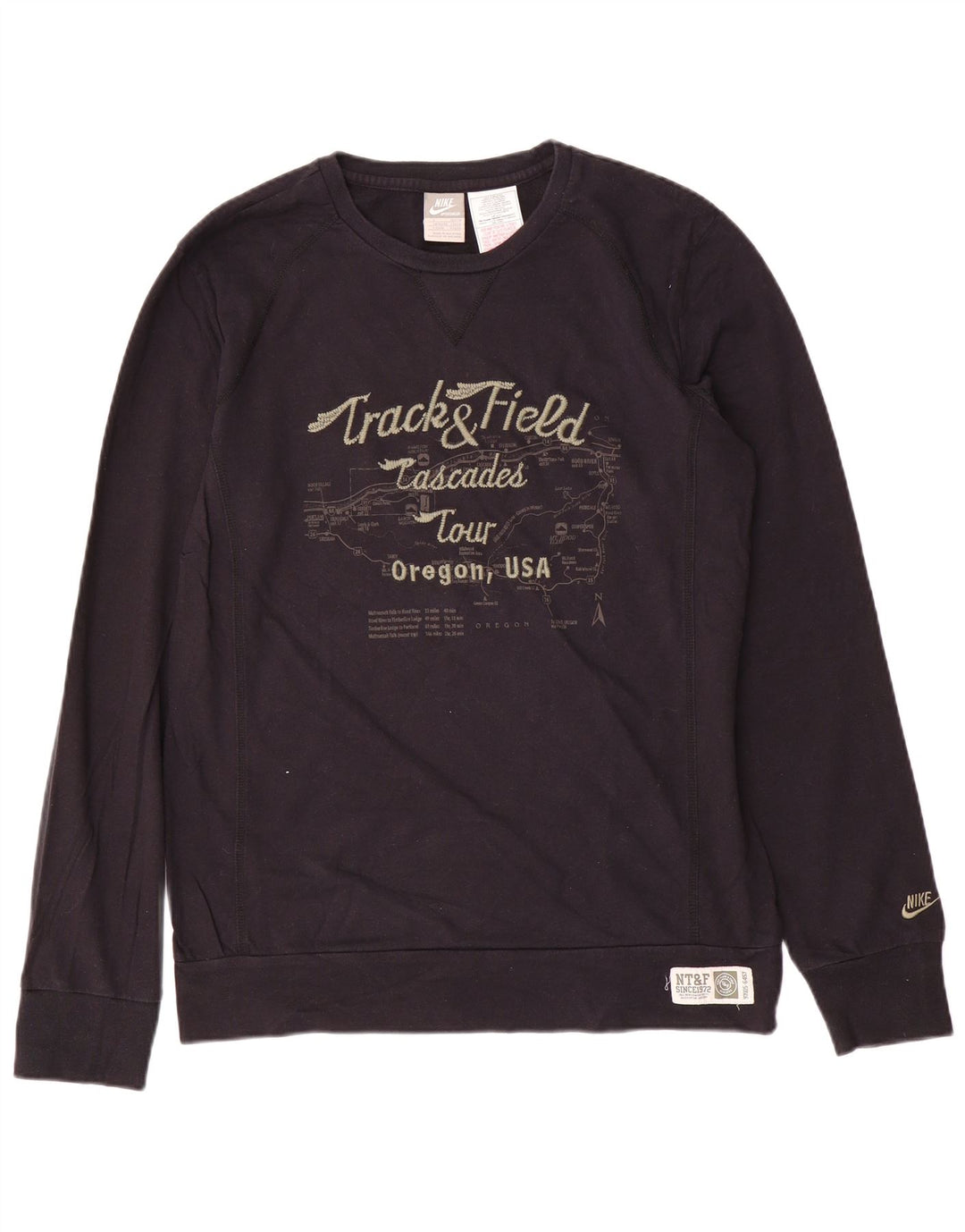 Pulover NIKE pentru bărbați, cu grafică, UK 42/44, mare, negru, bumbac