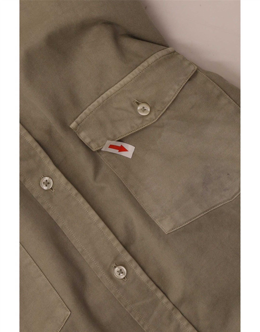 Cămașă Massimo Dutti pentru bărbați, bumbac mediu kaki