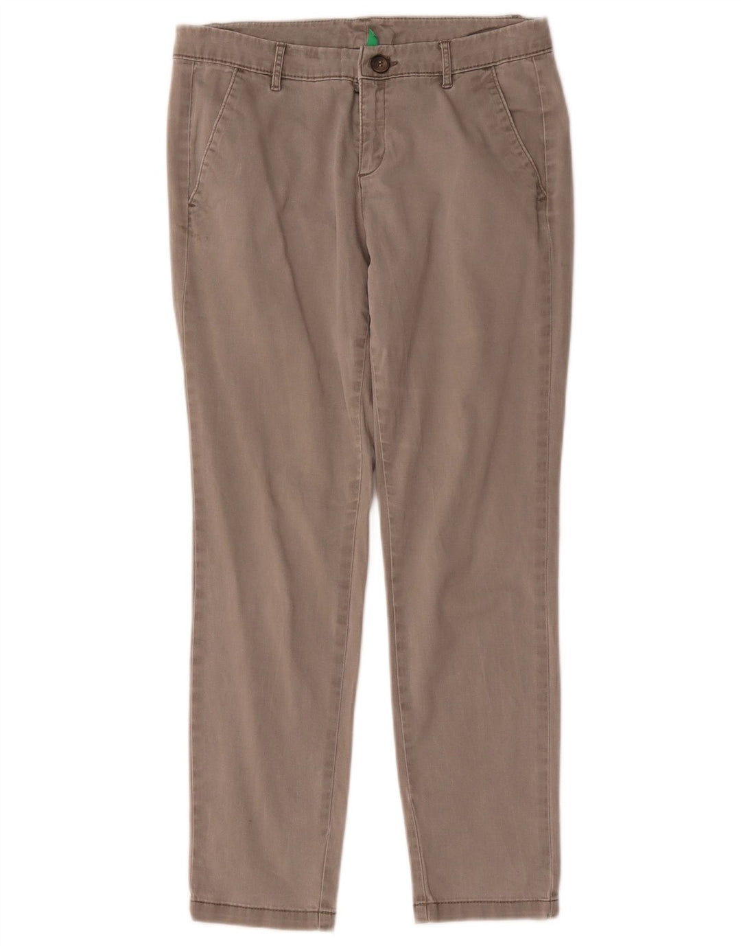 Pantaloni chino drepti pentru femei Benetton W30 L27 gri