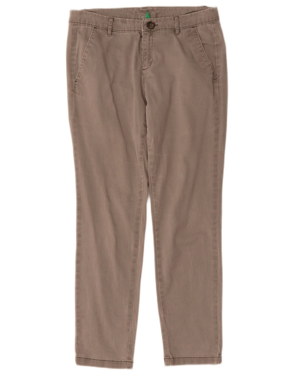 Pantaloni chino drepti pentru femei Benetton W30 L27 gri